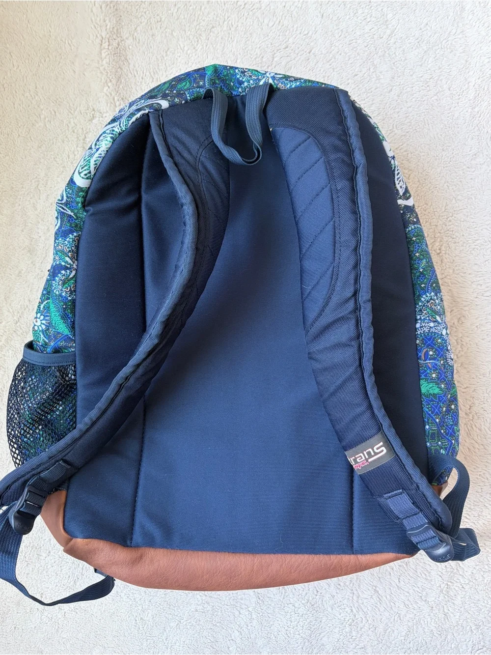 Trans by Jansport Blue & Green Floral Backpack